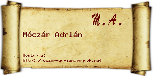 Móczár Adrián névjegykártya
